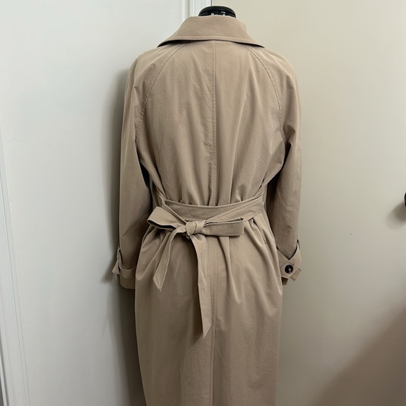 NWT H&M MIDI LENGTH KHAKI TRENCH COAT SZ M - Picture 5 of 8